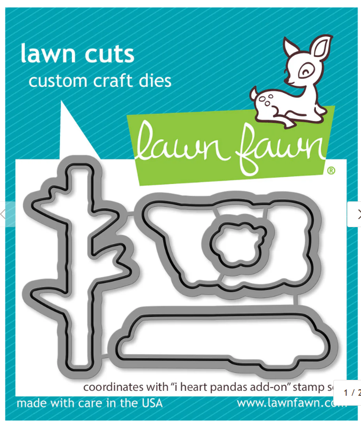 Lawn Fawn I Heart Pandas Add On Die