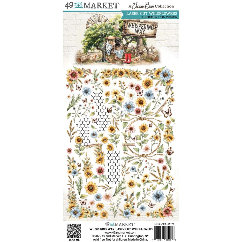 49 and Market Whispering Way Wildflowers Laser Cut Elements