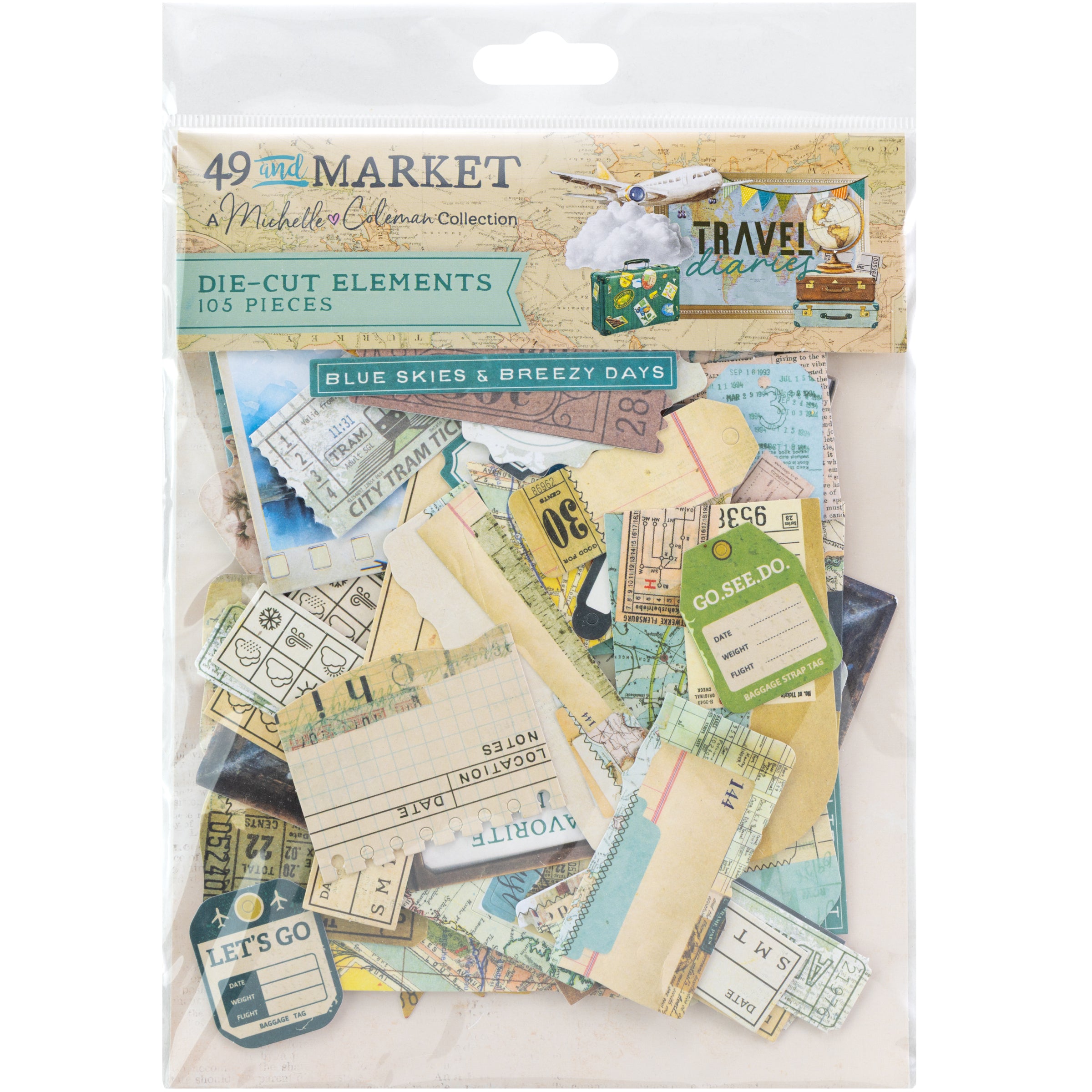 49 and Market Travel Dairies Die Cut Elements