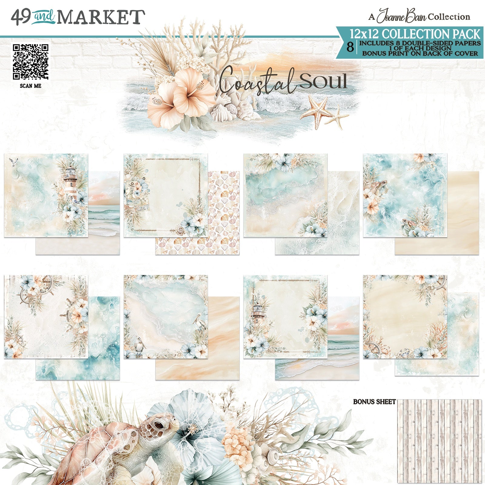 49 and Market Coastal Soul 12X12 Collection Pack