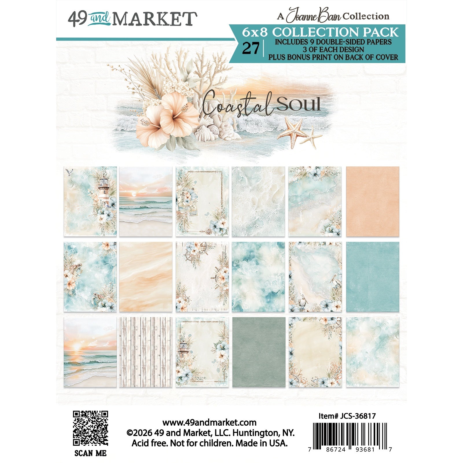 49 and Market Coastal Soul 6X8 Collection Pack