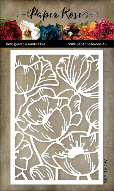 Paper Rose Poppy Decorative Background Die