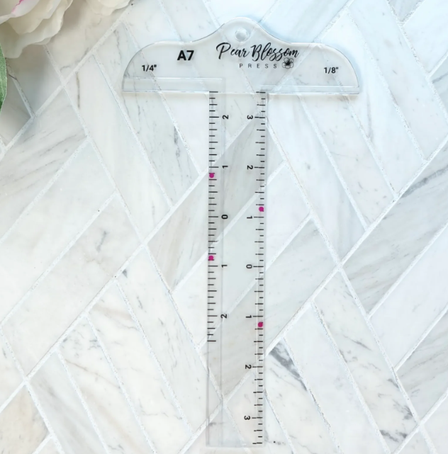 Pear Blossom Press A7 T-square Ruler