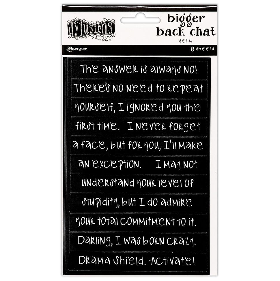 Ranger Dylusions Bigger Back Chat Stickers