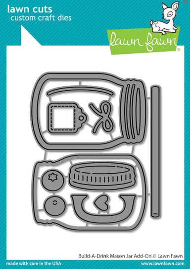 Lawn Fawn Build A Drink Mason Jar Add On Die