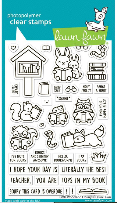 Lawn Fawn Little Woodland Library Stamp