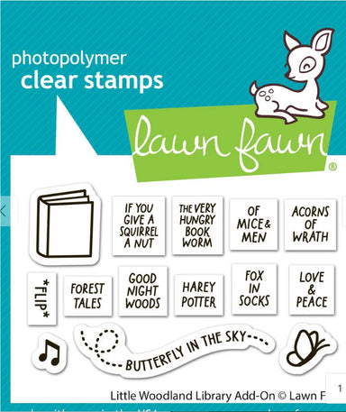 Lawn Fawn Little Woodland Library Add On Stamp