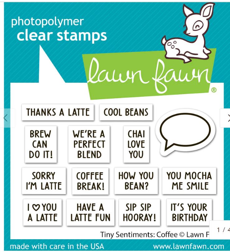 Lawn Fawn Tiny Sentiments: Coffee Stamp