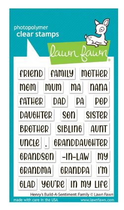 Lawn Fawn Henry's Build A Sentiment Family Stamp