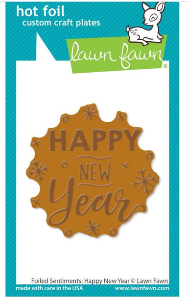 Lawn Fawn Happy New Year Foil Plate