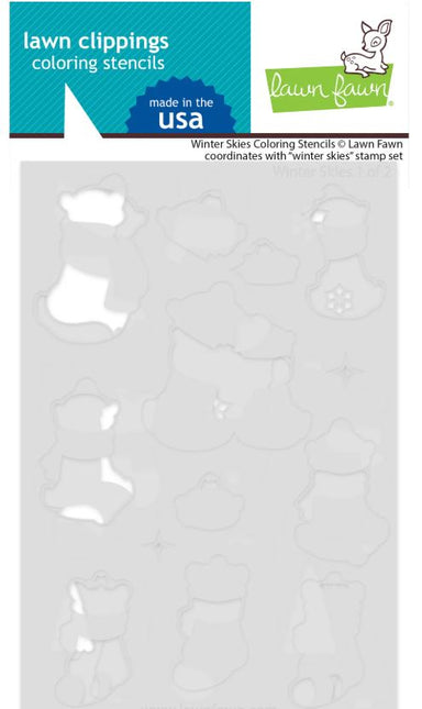 Lawn Fawn Winter Skies Coloring Stencils