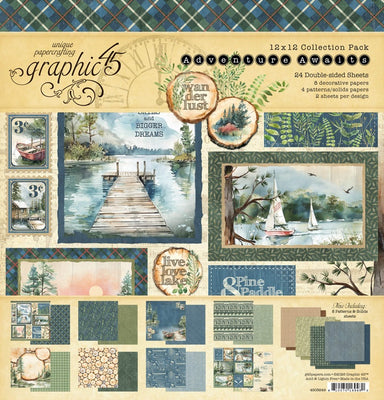 Graphic 45 Adventure Awaits 12X12 Collection Pack