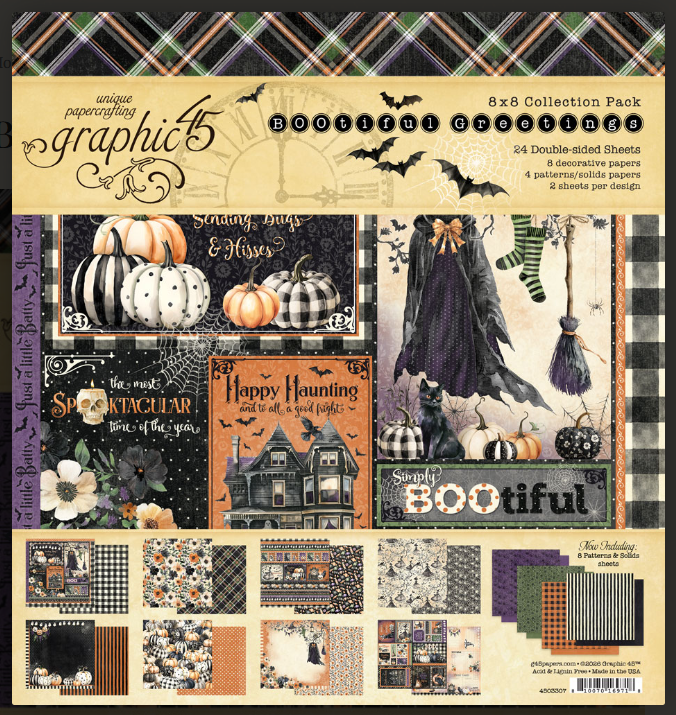 Graphic 45 Bootiful Greetings 8X8 Collection Pack