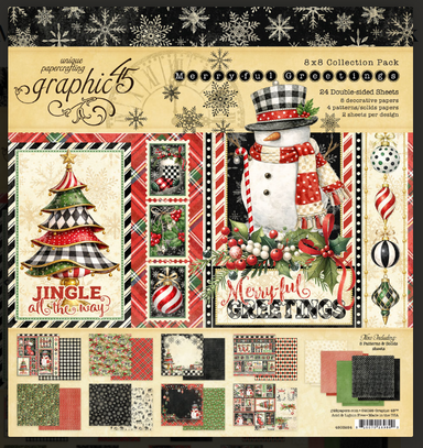 Graphic 45 Merry-ful Greetings 8X8 Collection Pack