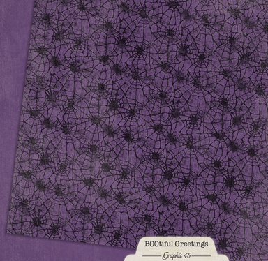 Graphic 45 BOOtiful Potion Purple & Solid Sheet 12X12 Paper