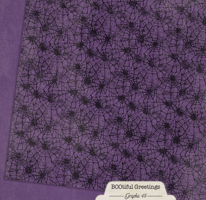 Graphic 45 BOOtiful Potion Purple & Solid Sheet 12X12 Paper