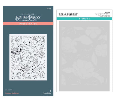 Spellbinders Cosmos Backdrop Betterpress and Stencil Bundle