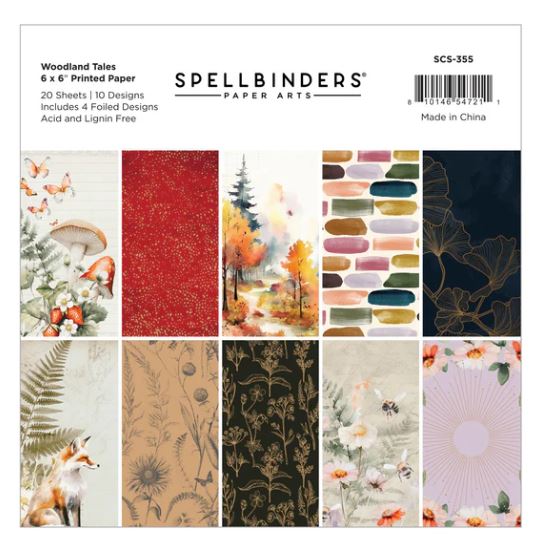 Spellbinders Woodland Tales 6X6 Printed Paper