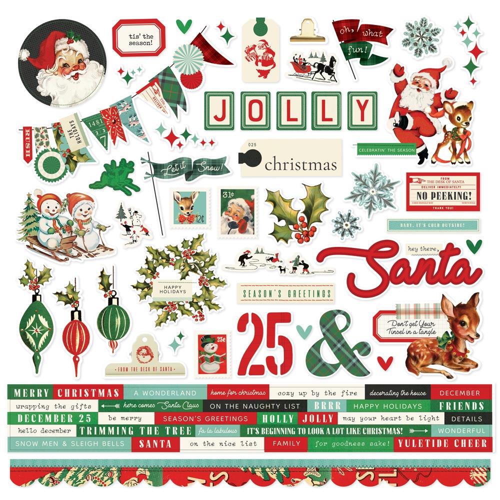 Simple Stories Holly Jolly Cardstock Stickers