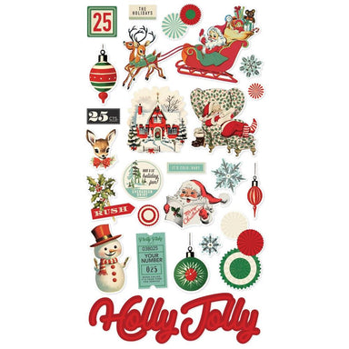 Simple Stories Holly Holly Chipboard Stickers