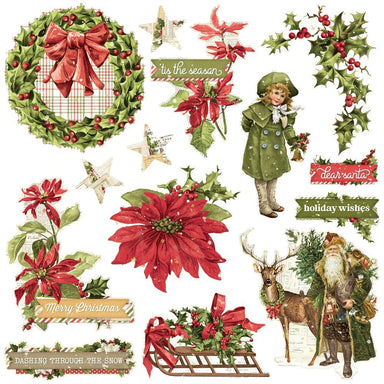 Simple Stories Simple Vintage Yuletide Chipboard Clusters