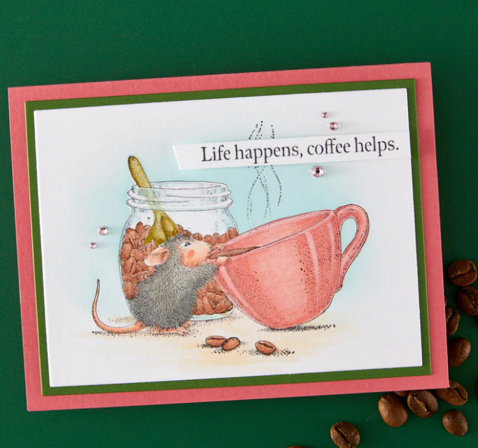 Spellbinders House Mouse Brew-tiful Day Stamps