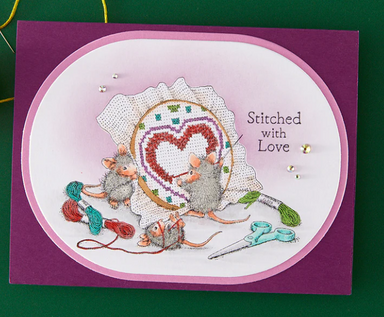 Spellbinders House Mouse Stitched With Love Stamps