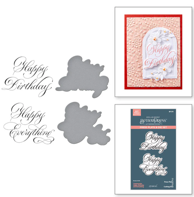 Spellbinders Happy Birthday and Everything Press Plate