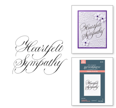 Spellbinders Copperplate Heartfelt Sympathy Press Plate