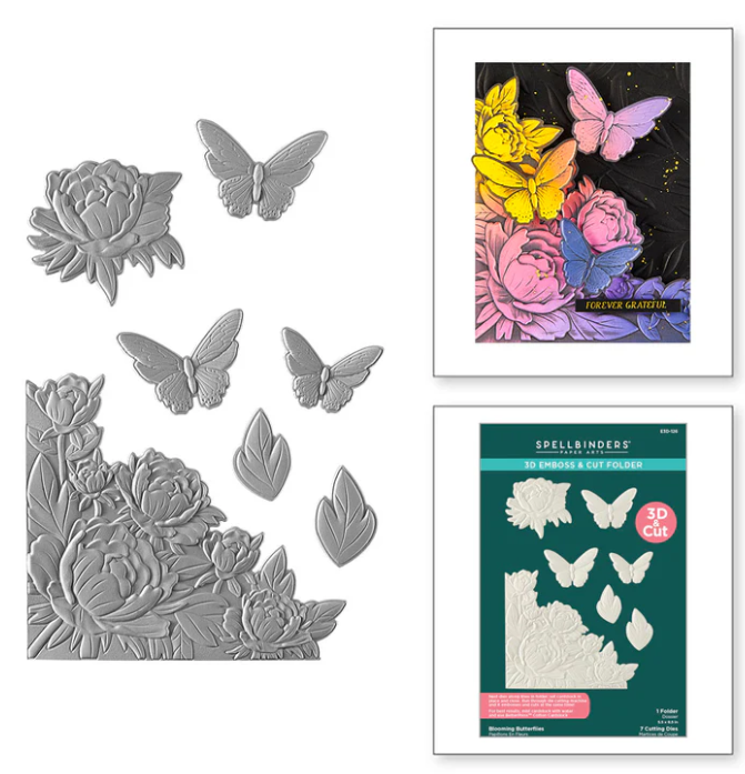 Spellbinders Blooming Butterflies 3D Emboss & Cut Folder