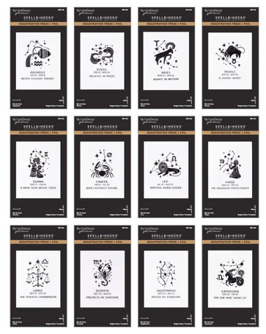 Spellbinders Block Print Zodiacs Betterpress Bundle