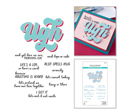 Spellbinders Ugh Clear Stamp and Die Set