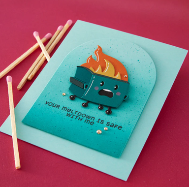 Spellbinders Dumpster Fire Stamp/Die Combo