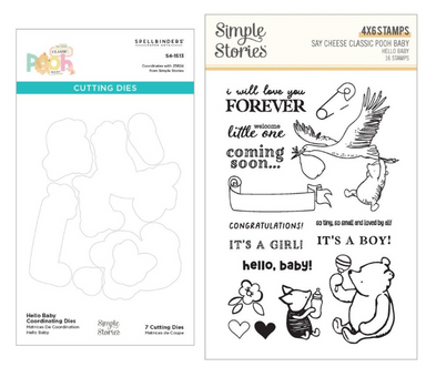 Simple Stories Hello Baby Stamp & Die Bundle