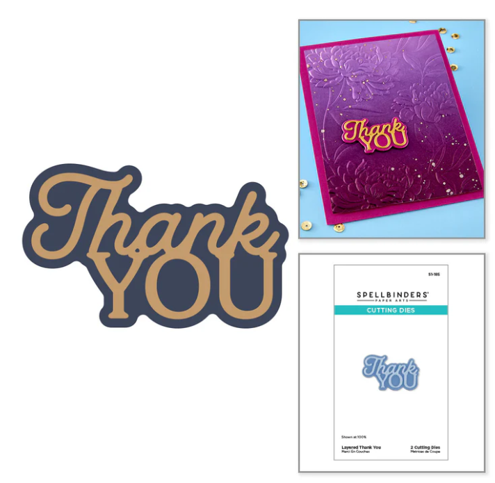 Spellbinders Layered Thank You Die
