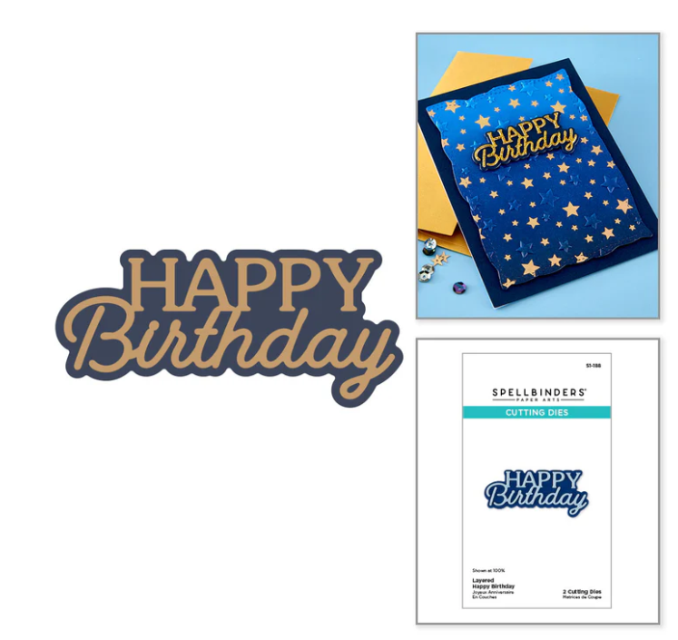 Spellvinders Layered Happy Birthday Die