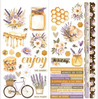 Simple Stories Simple Vintage Lavender Fields Cardstock Sticker
