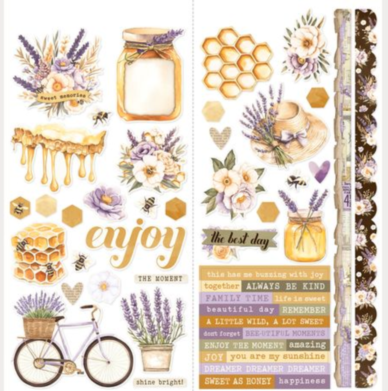 Simple Stories Simple Vintage Lavender Fields Cardstock Sticker