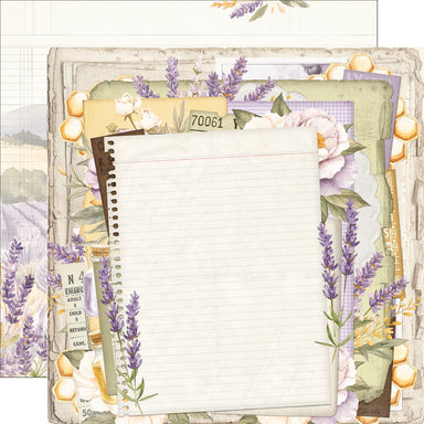 Simple Stories Simple Vintage Lavender Fields Lavender Skies 12X12 Paper