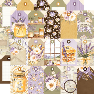 Simple Stories Simple Vintage Lavender Fields Tag Elements 12X12 Paper