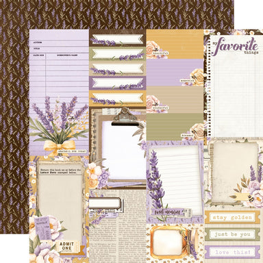 Simple Stories Simple Vintage Lavender Fields Journal Elements 12X12 Paper