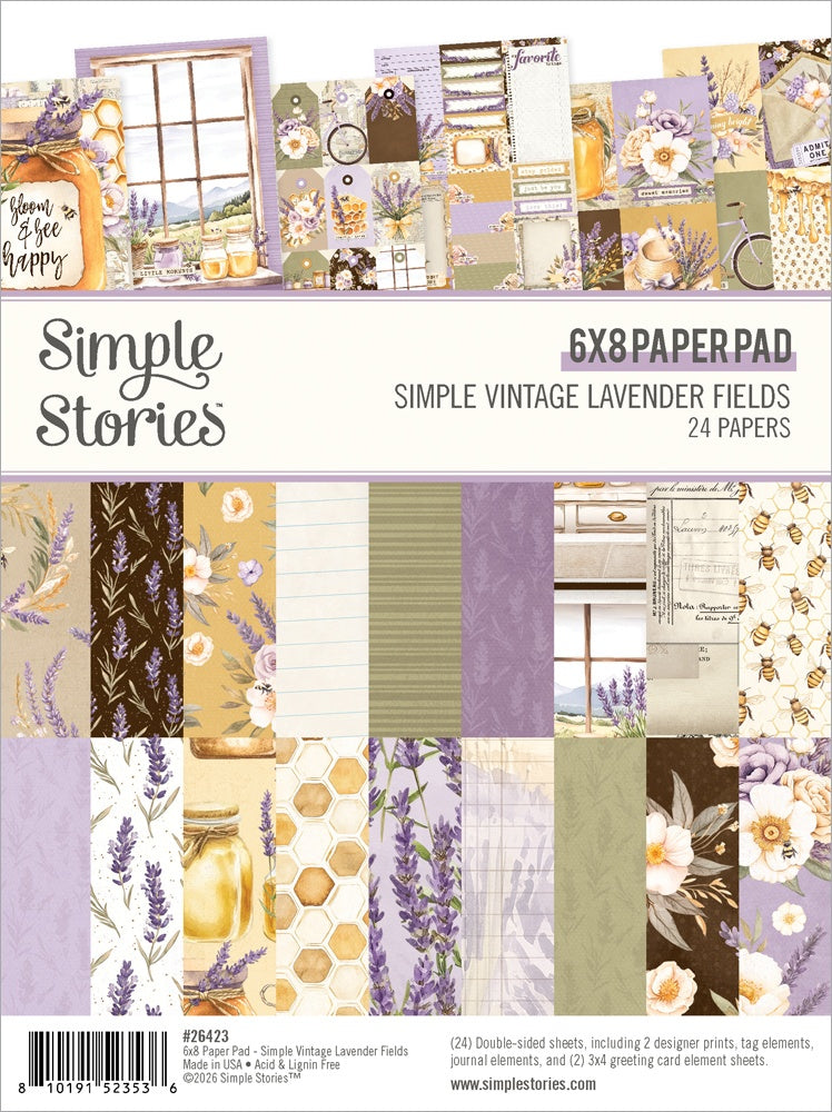 Simple Stories Simple Vintage Lavender Fields 6X8 Paper Pad