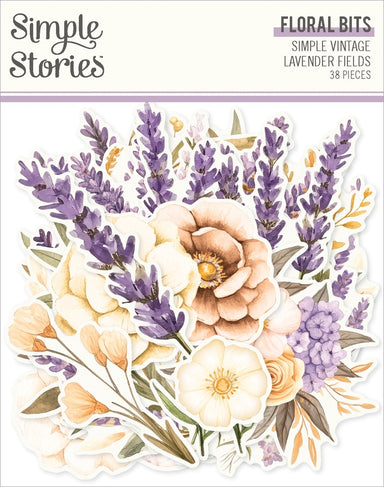 Simple Stories Simple Vintage Lavender Fields Floral Bits & Pieces