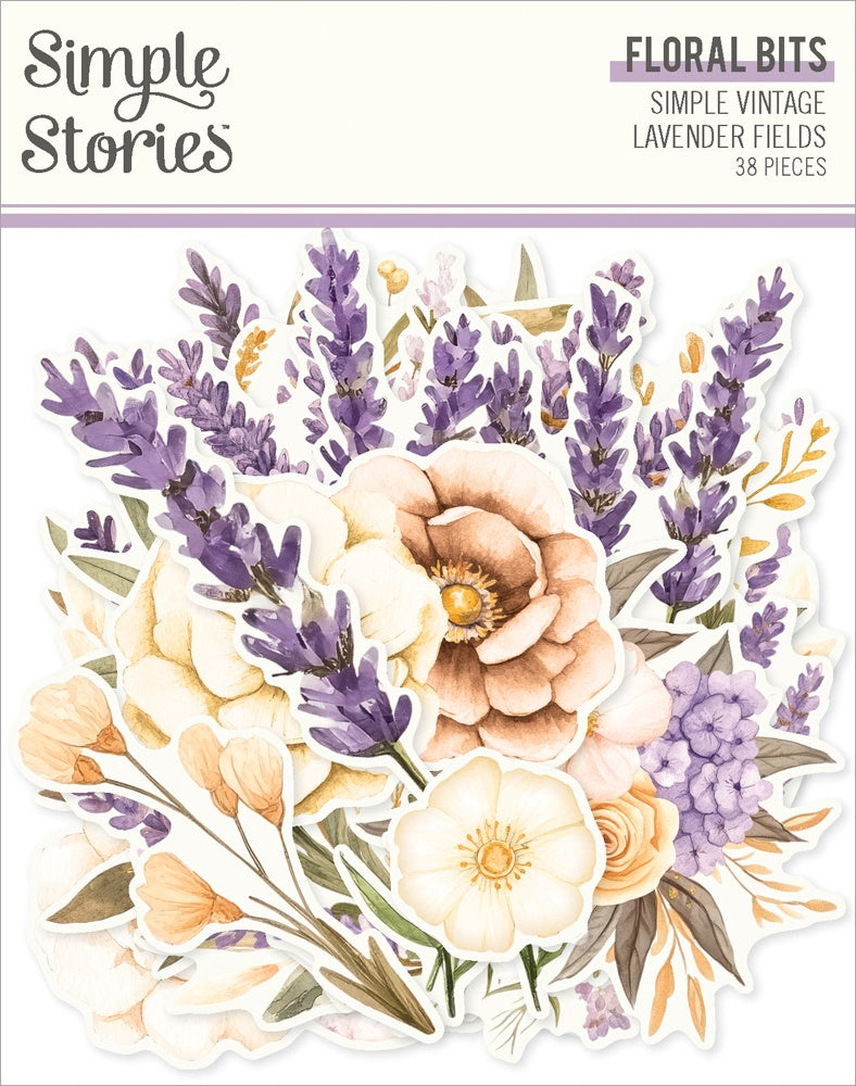 Simple Stories Simple Vintage Lavender Fields Floral Bits & Pieces