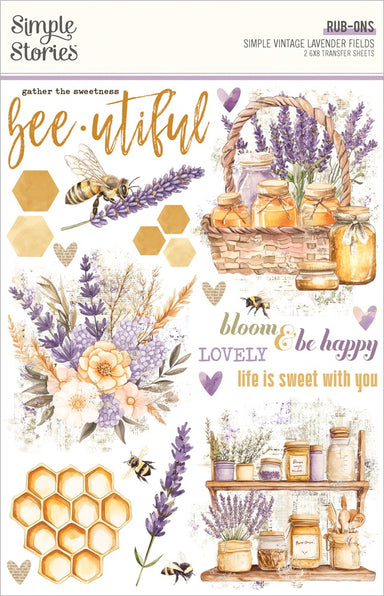 Simple Stories Simple Vintage Lavender Fields Rub Ons
