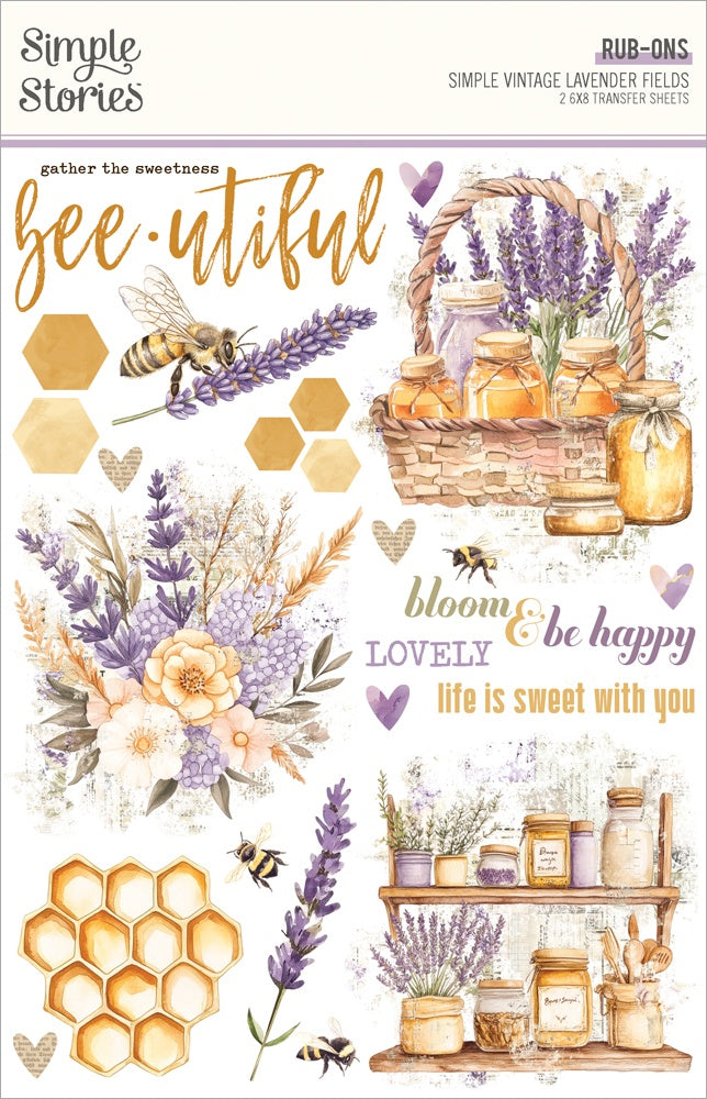 Simple Stories Simple Vintage Lavender Fields Rub Ons