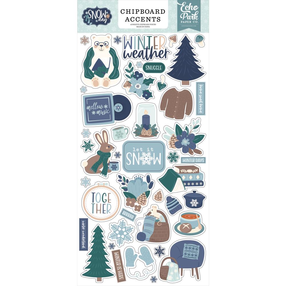 Echo Park Snow Day 6X13 Chipboard Accents