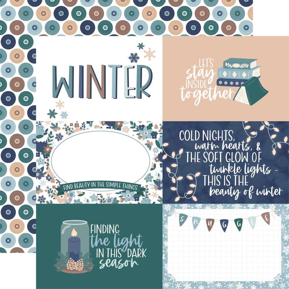 Echo Park Snow Day 6X4 Journaling Cards Paper