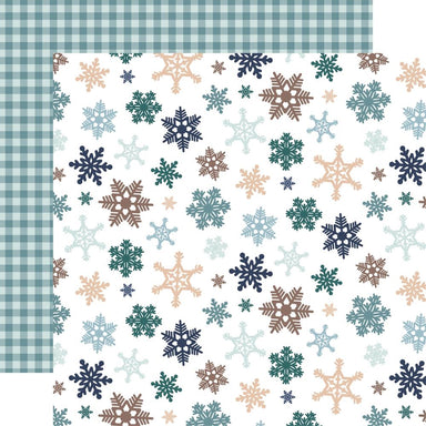 Echo Park Snow Day Snowflakes Falling 12X12 Paper