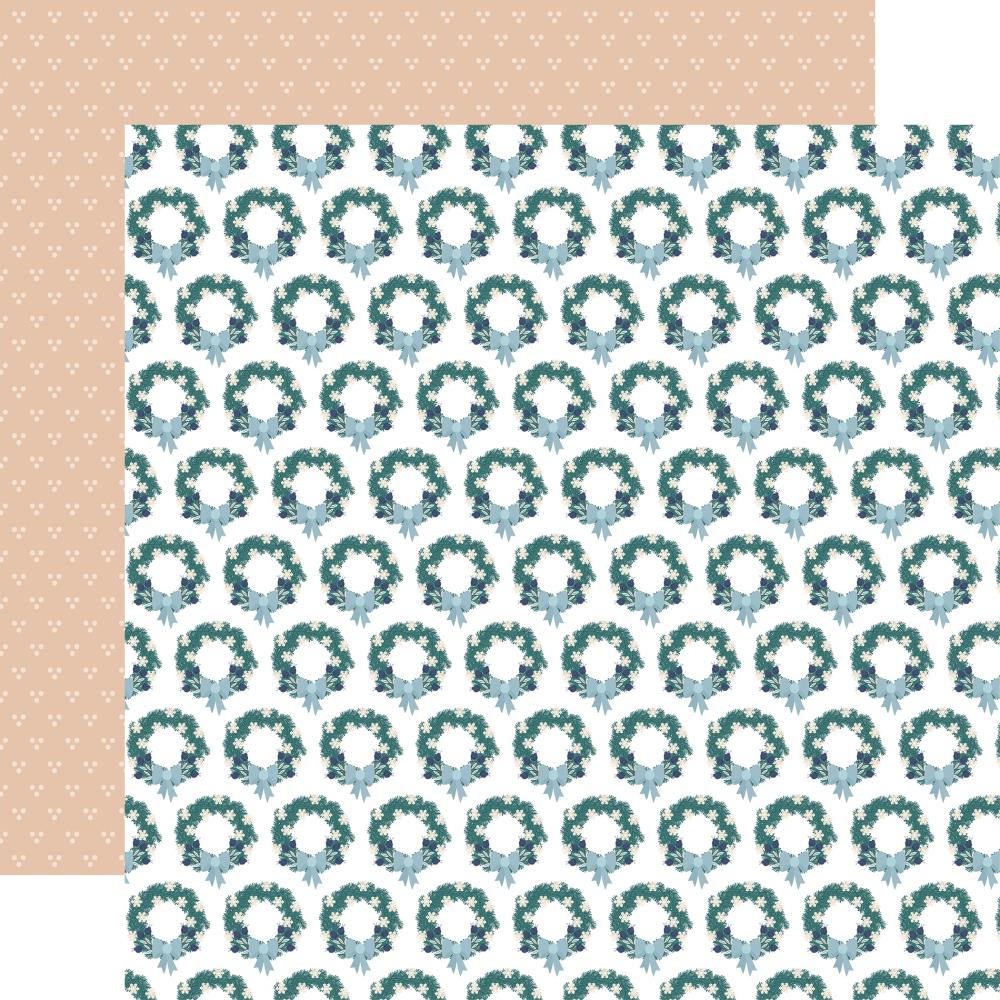 Echo Park Snow Day Winter Wreaths 12X12 Paper